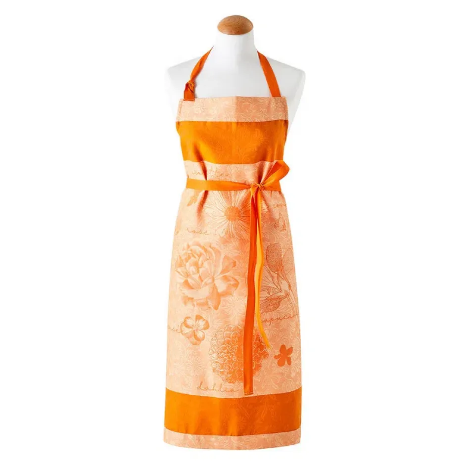 Fleurs A Croquer Orange Apron 35" x 38"