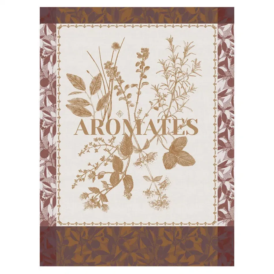 Epices & Aromates Beige Tea Towel 24" x 31"