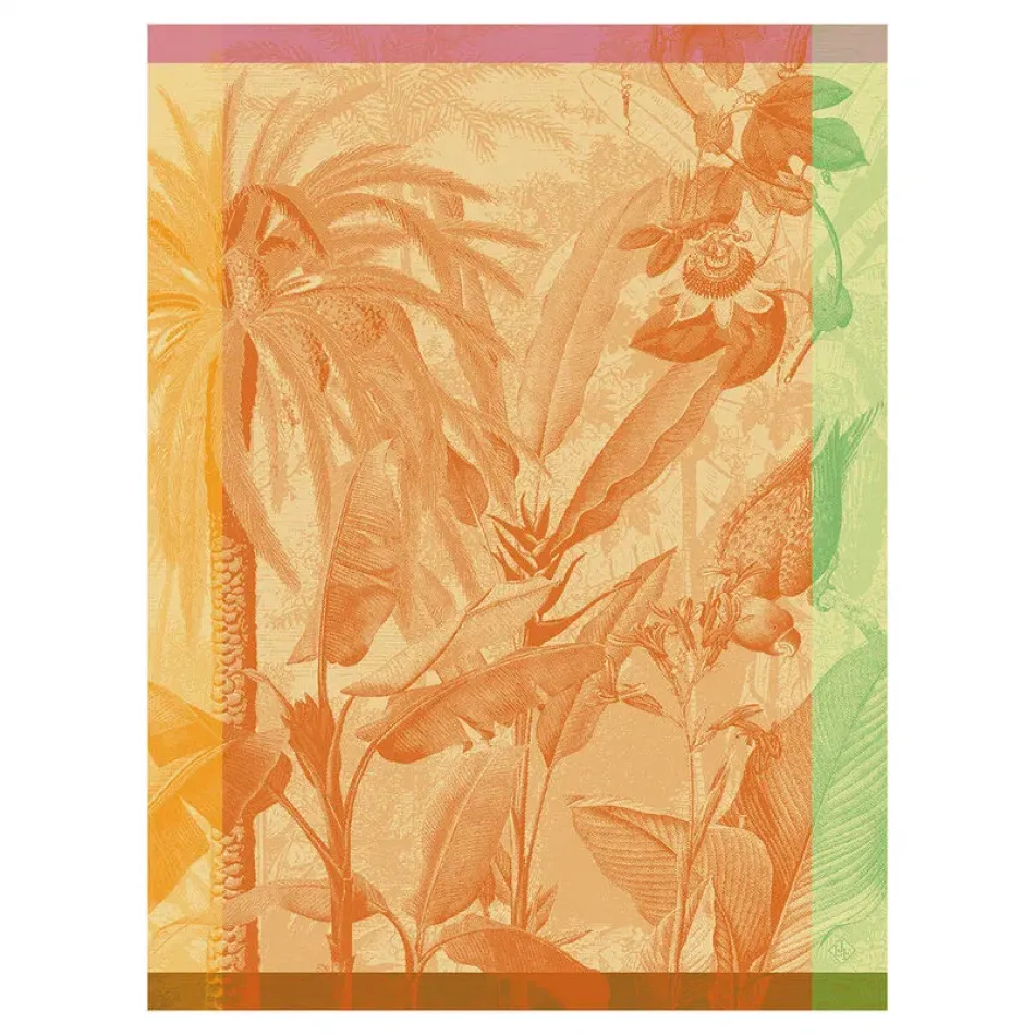 Équateur Orange Tea Towel 24" x 31"