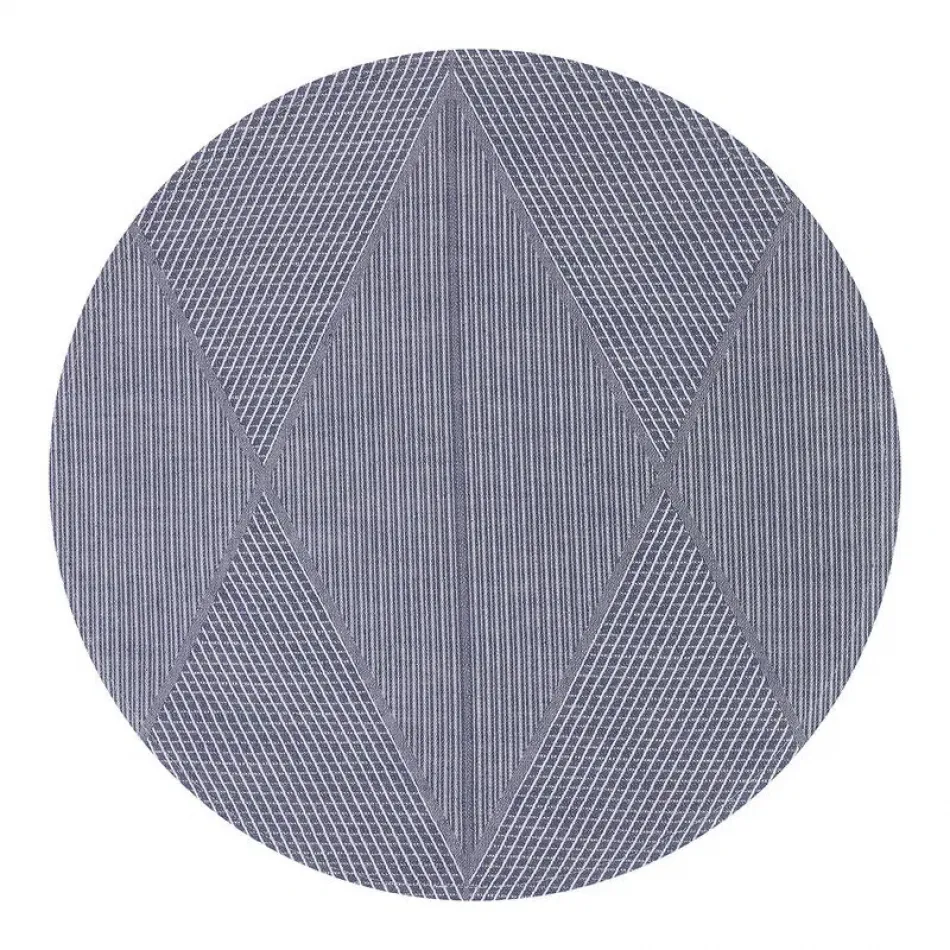 Club Losanges Blue Placemat 17" Round