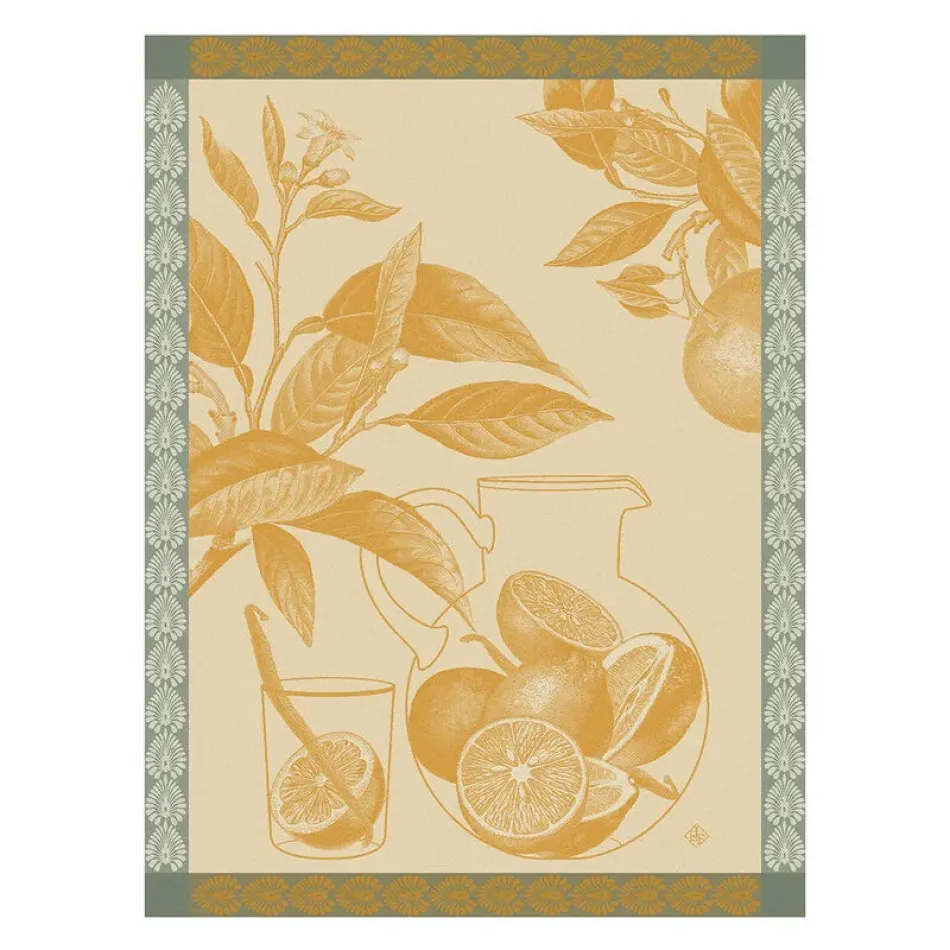 Eaux D'Agrumes Orange Tea Towel 24" x 31"