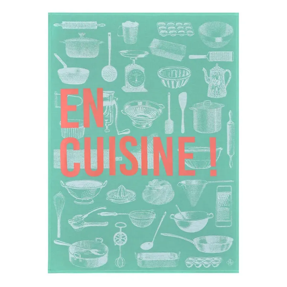 En Cuisine Green Tea Towel 24" x 31"