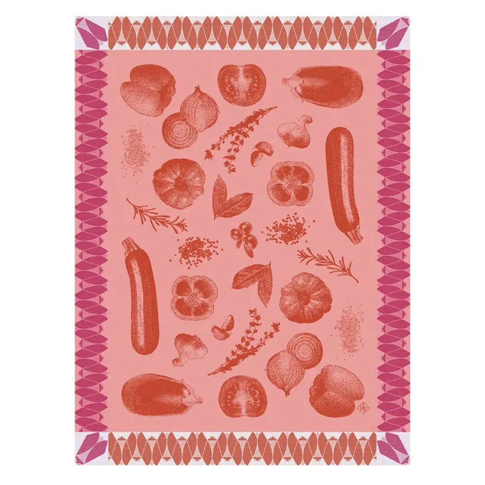 Ratatouille Red Tea Towel 24" x 31"