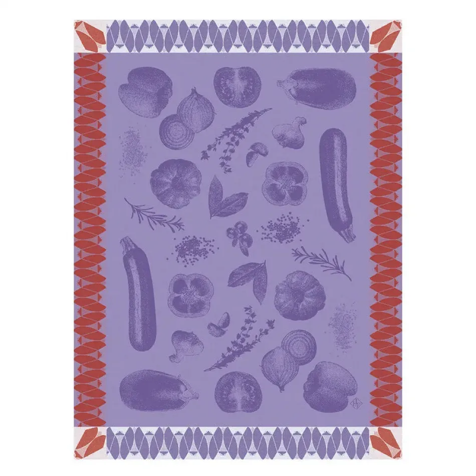 Ratatouille Purple Tea Towel 24" x 31"