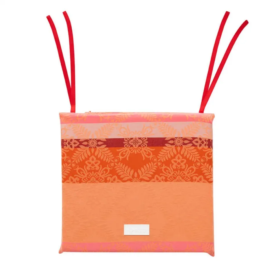 Mumbai Orange Chair Cushion 16" x 16" 100% Cotton