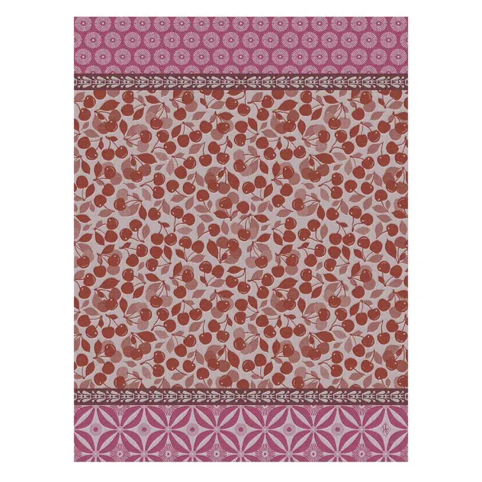 Cerises Red Tea Towel 24" x 31"