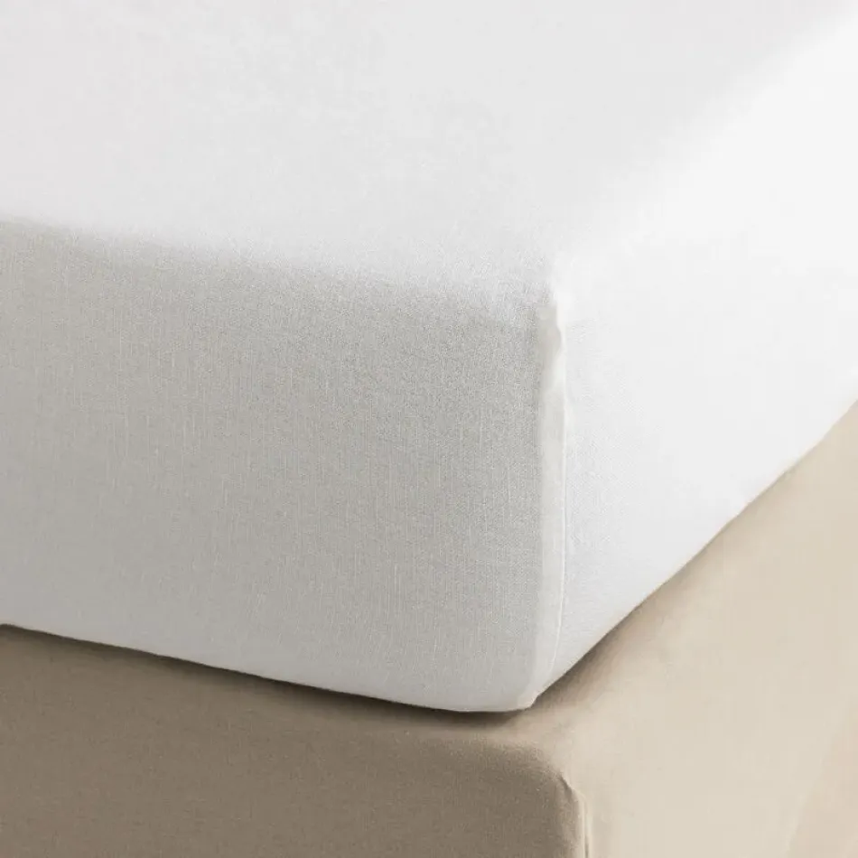 Nuances White Fitted Sheet 39" x 80" x 15" Twin-X-Long