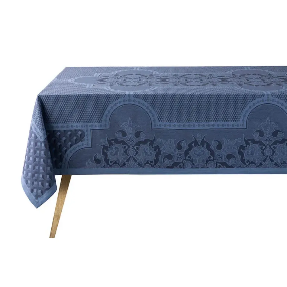 Palais Vénitien Blue Tablecloth 69" x 126" 100% Cotton