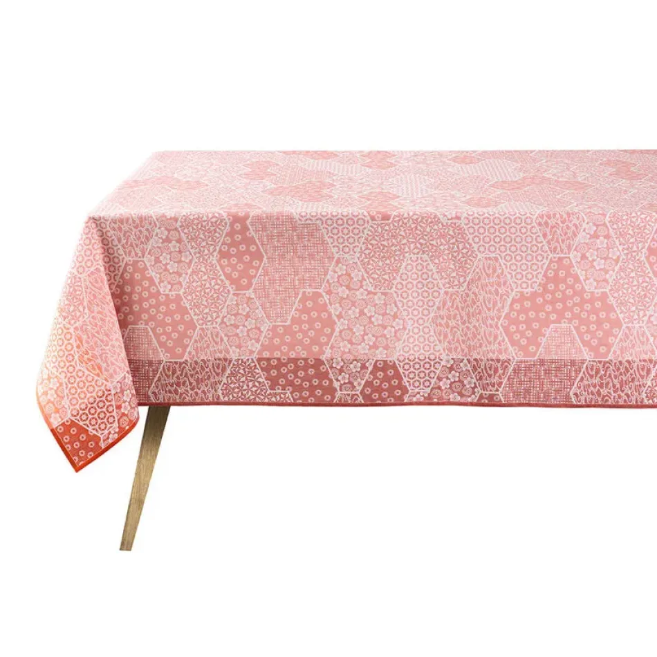 Wagara Pink Tablecloth 59" x 86" 100% Cotton