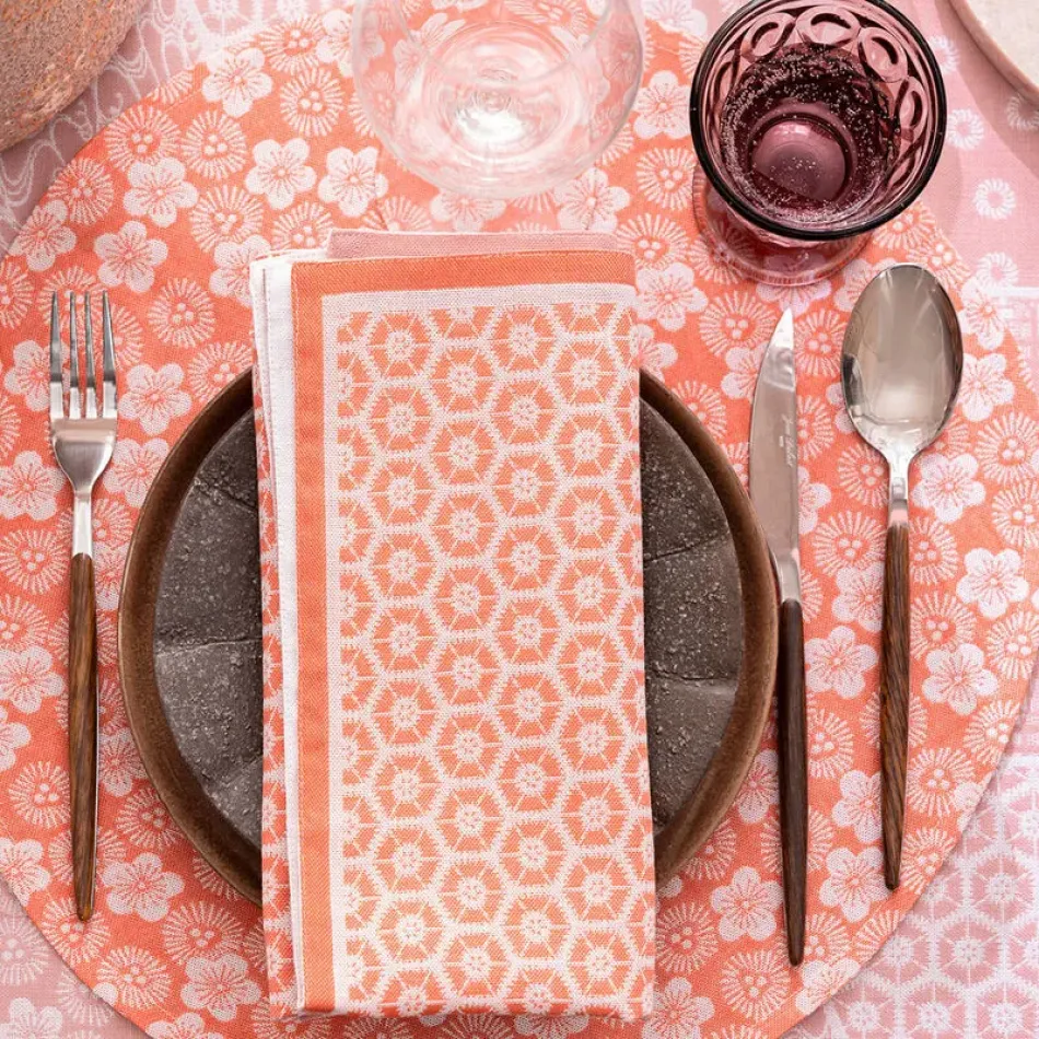 Wagara Pink Coated Placemat 15" Round