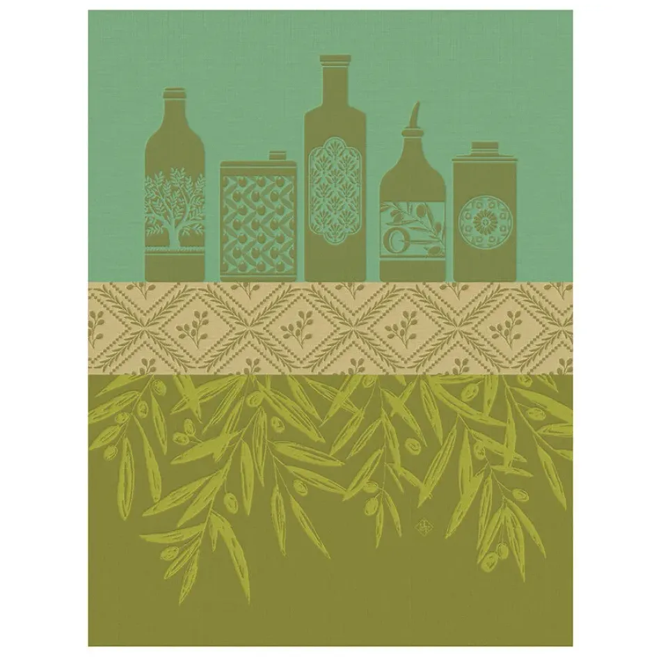 Huiles Provençales Green Tea Towel 24" x 31"