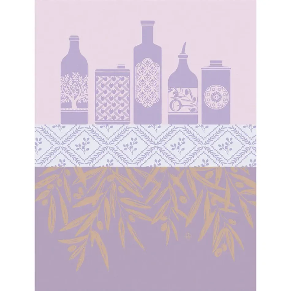 Huiles Provençales Purple Tea Towel 24" x 31"