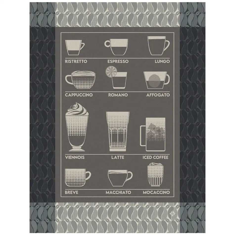 Barista Black Tea Towel 24" x 31"