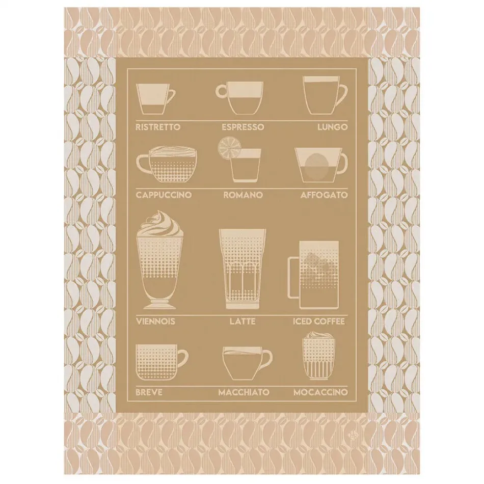 Barista Beige Tea Towel 24" x 31"