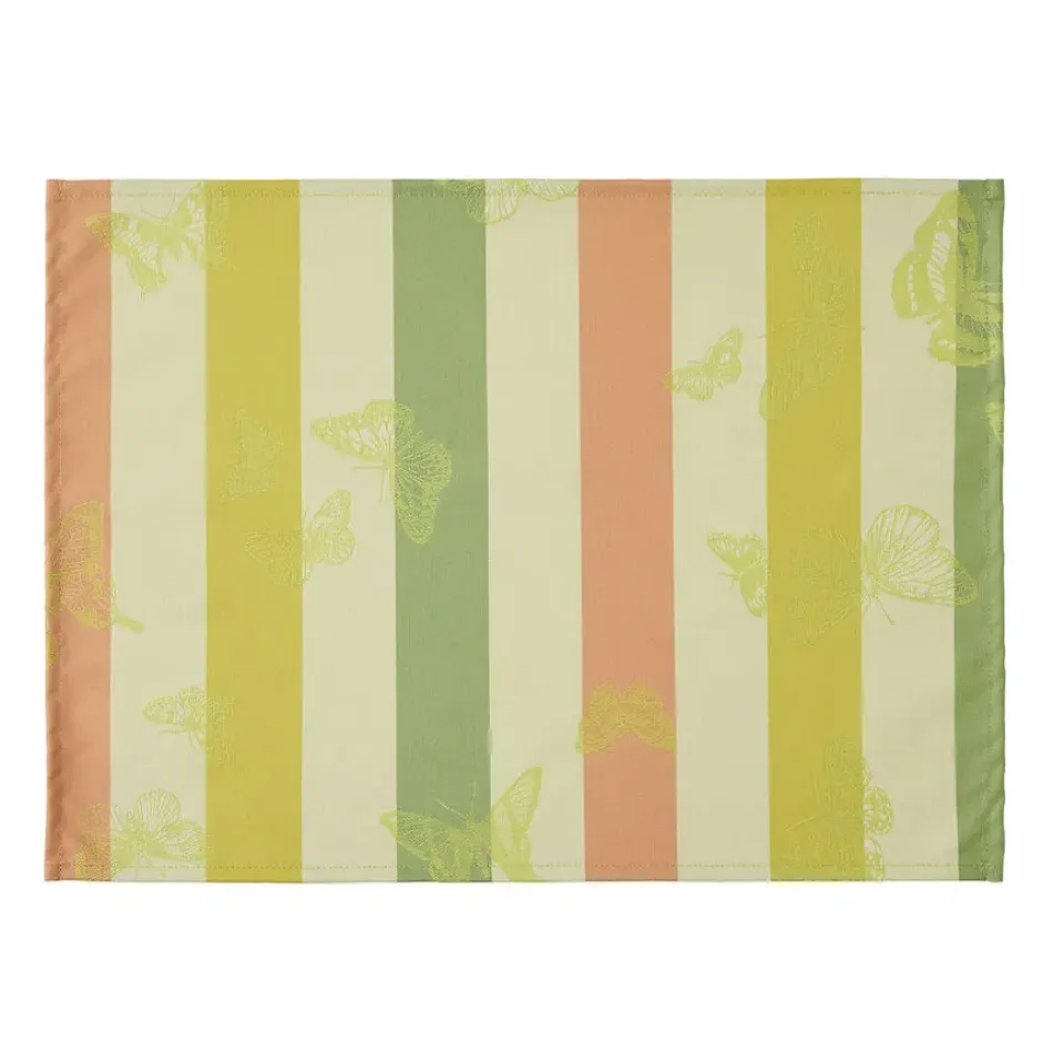 Bal Des Papillons Yellow Coated Placemat 20" x 14"