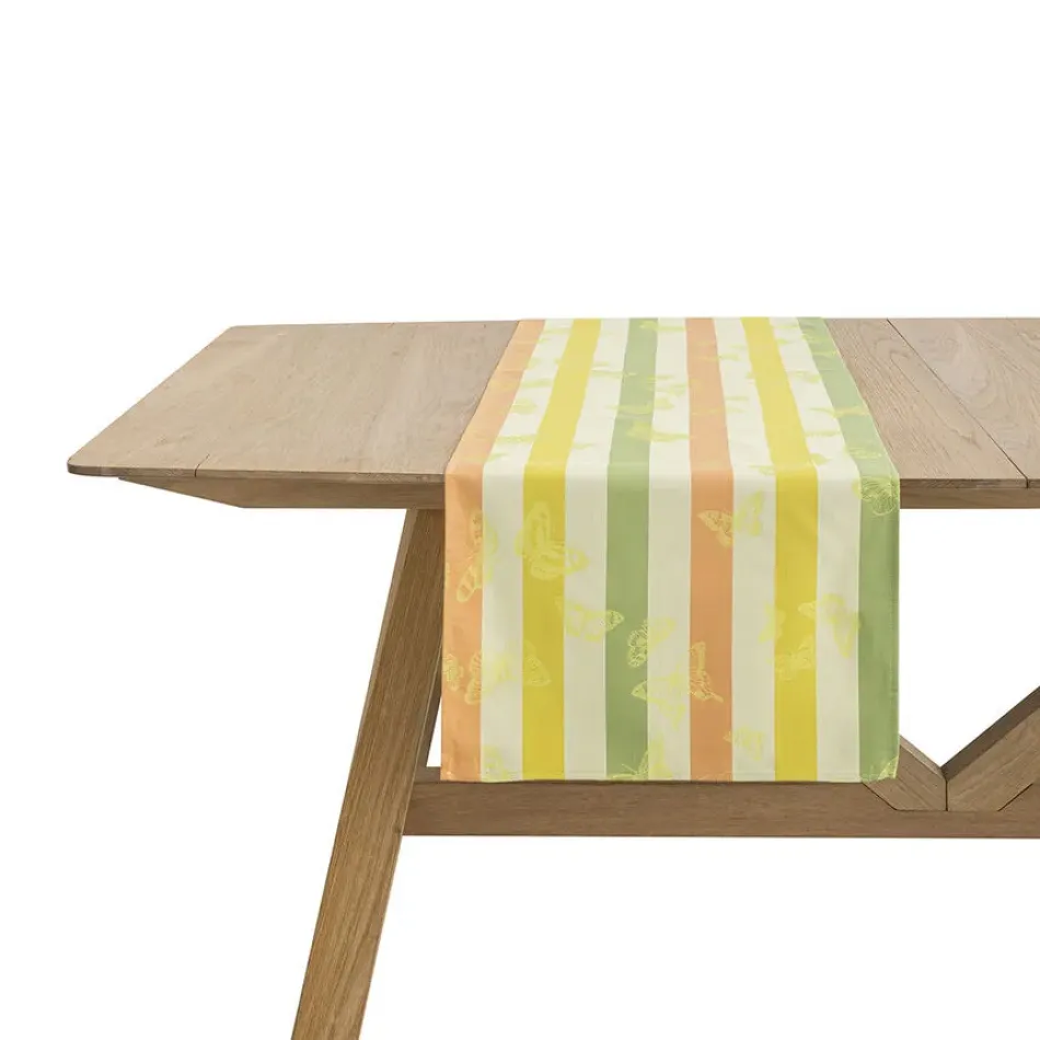 Bal Des Papillons Yellow Runner 20" x 59"