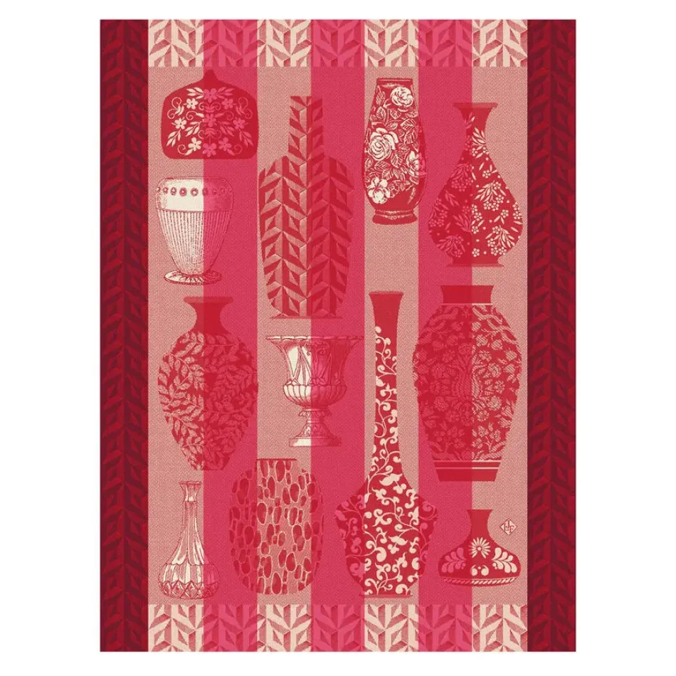 Poteries Pink Tea Towel 24" x 31"