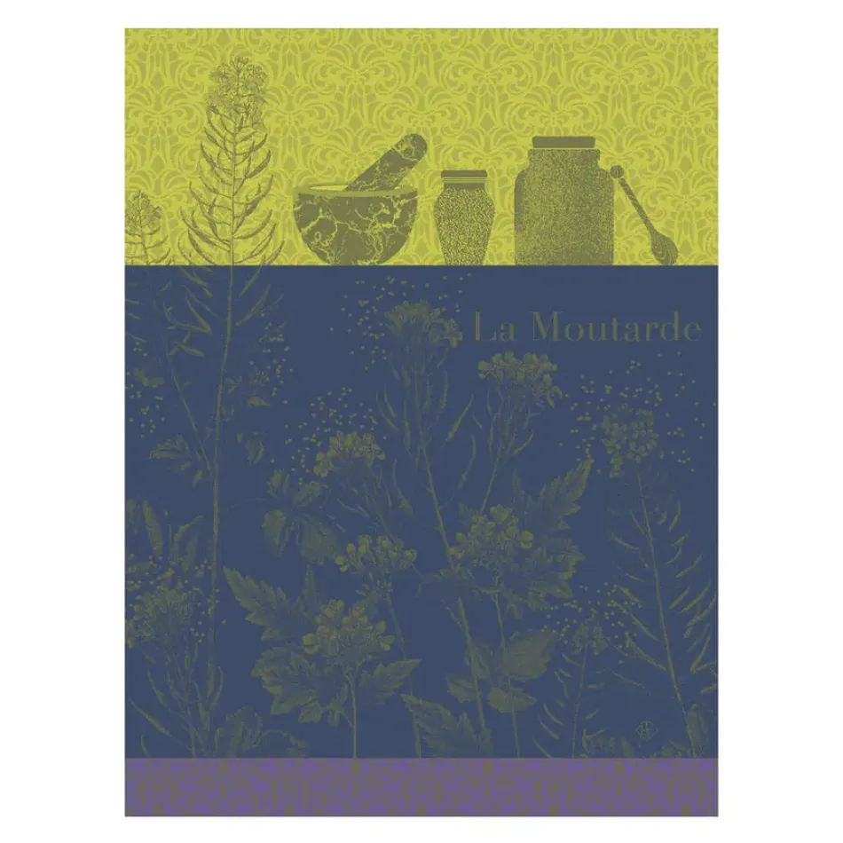 Moutarde En Fleurs Green Tea Towel 24" x 31"