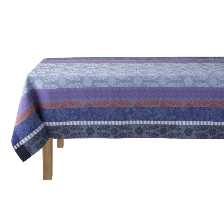 Gipsy Enduit Blue Coated Tablecloth 69" x 126"