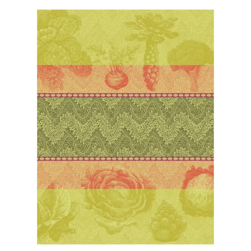 Jardin Des Choux Green Tea Towel 24" x 31"