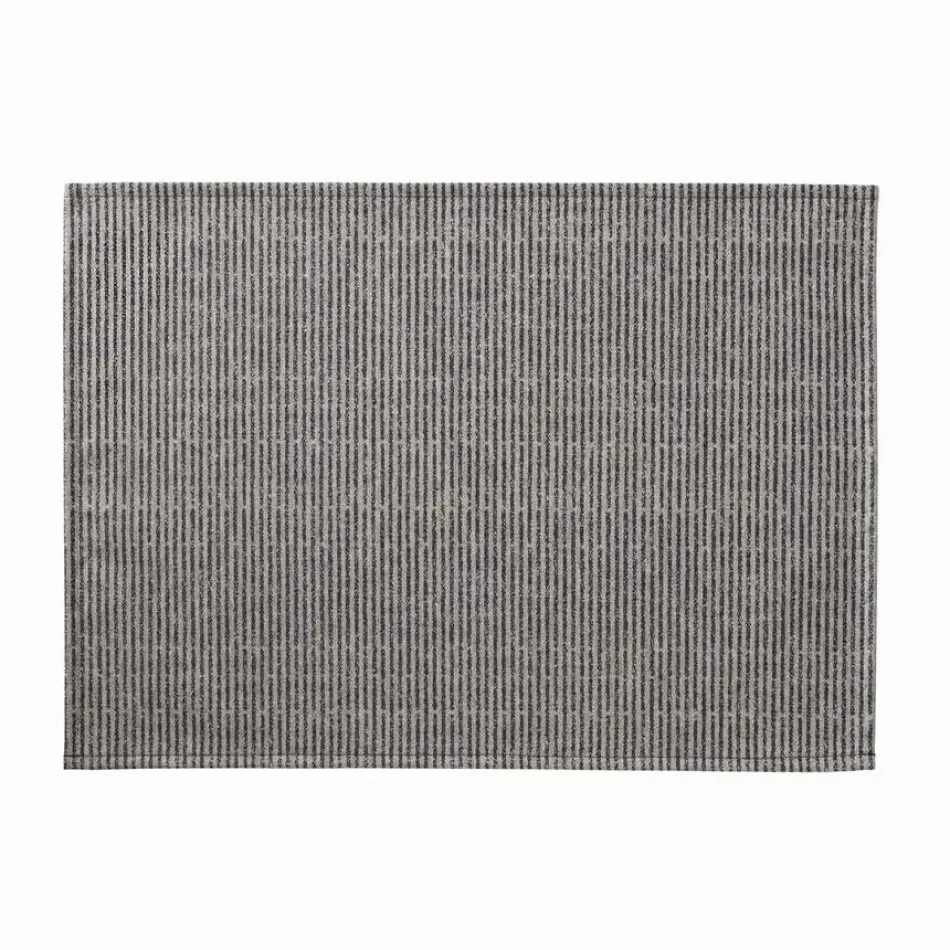 Empreintes Rayures Enduit Black Coated Placemat 20" x 14"