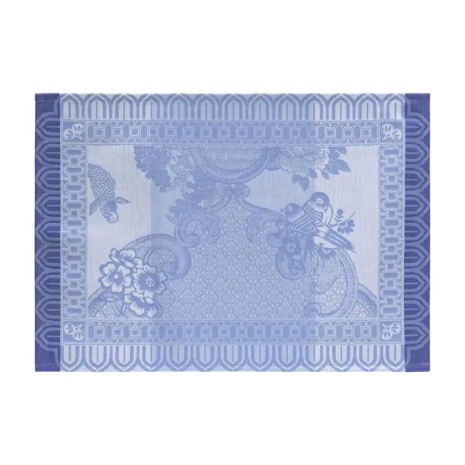 Promenade Impériale Enduit Blue Coated Placemat 20" x 14"