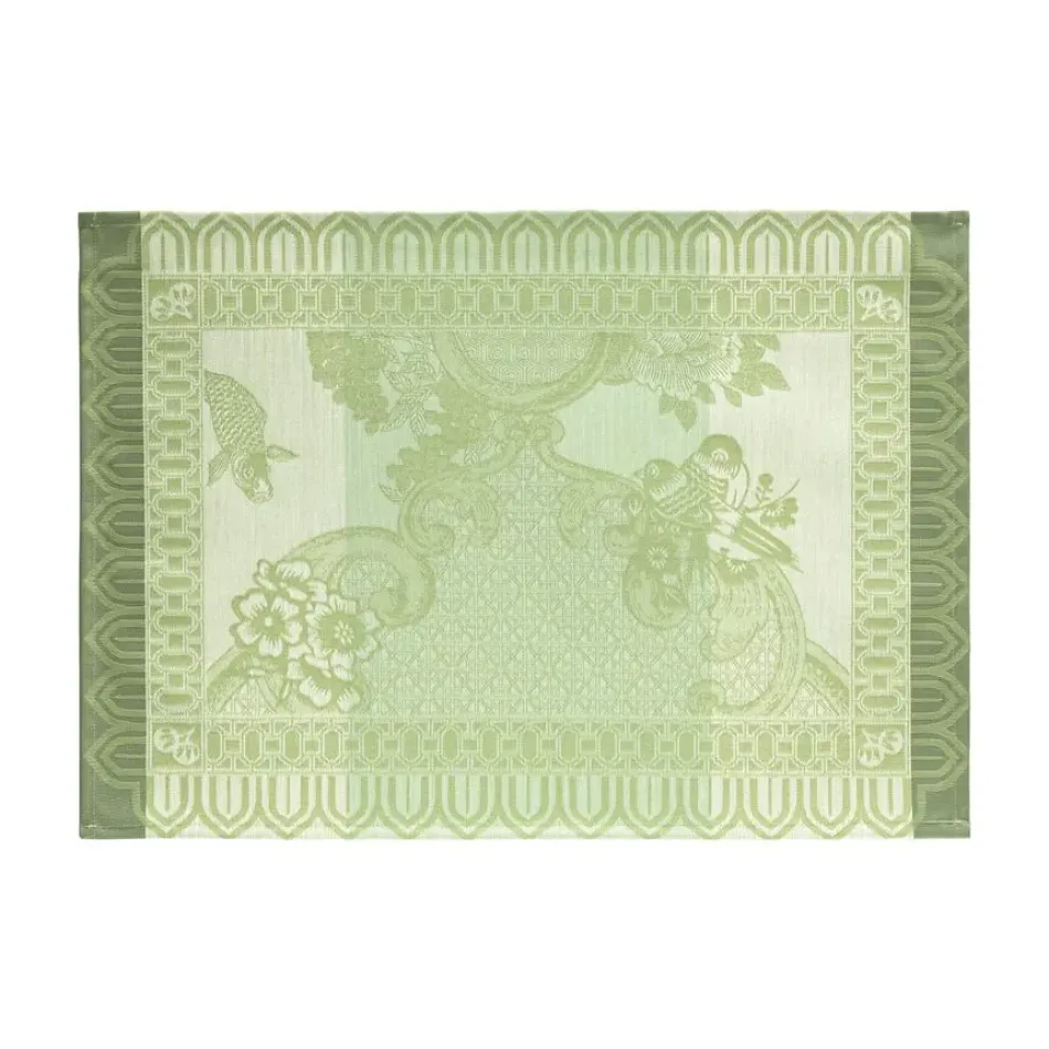 Promenade Impériale Enduit Green Coated Placemat 20" x 14"