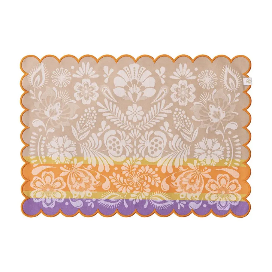 Alegria Yellow Coated Placemat 20" x 14"