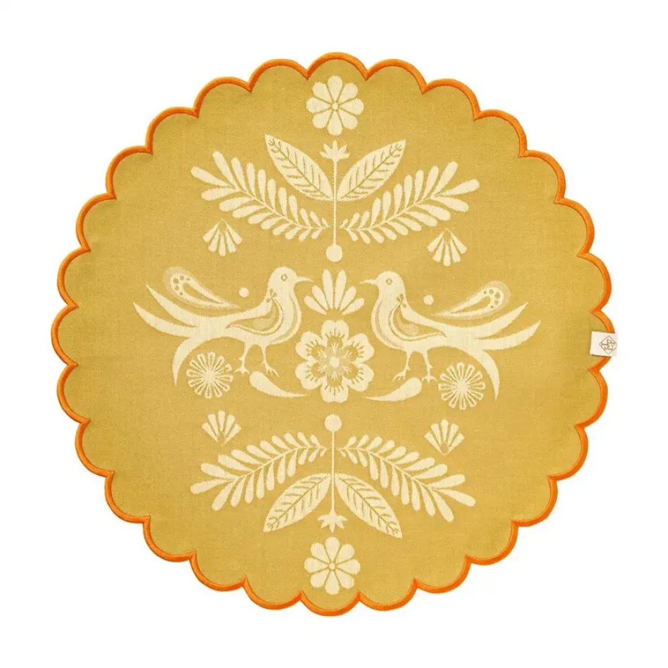 Alegria Yellow Coated Placemat Ø 15"