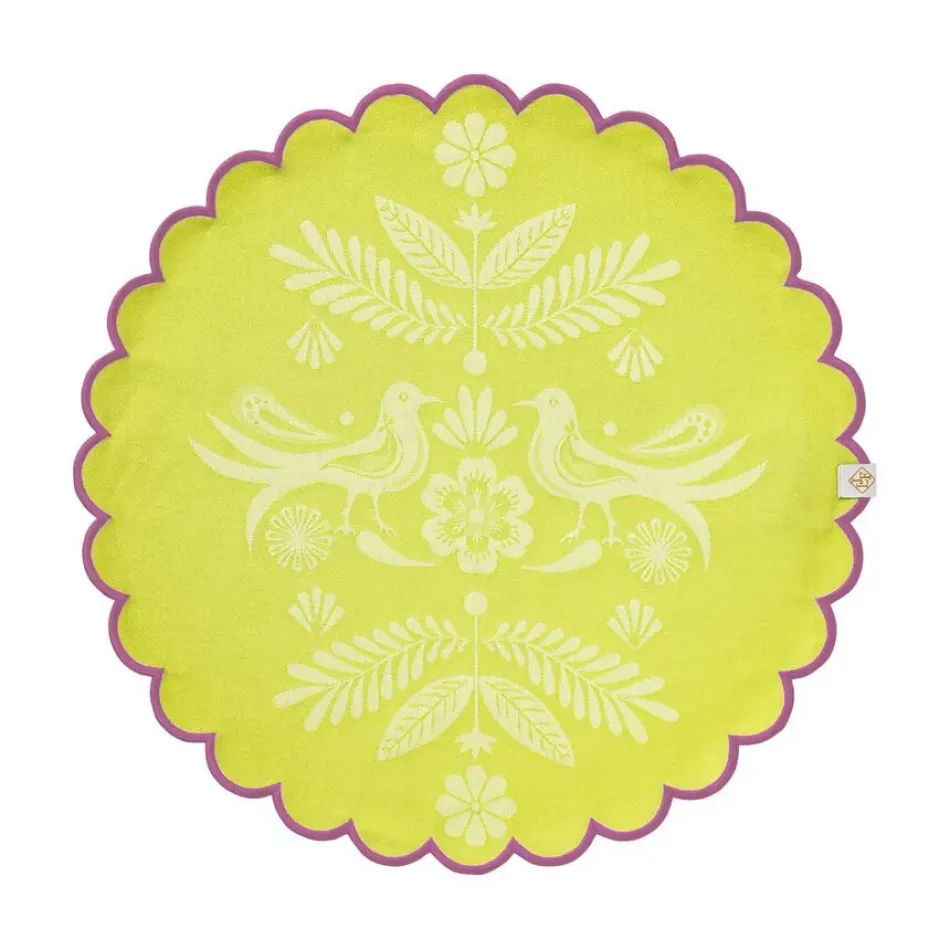Alegria Green Coated Placemat Ø 15"