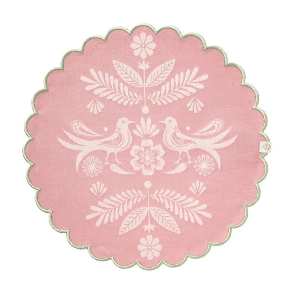 Alegria Pink Coated Placemat Ø 15"