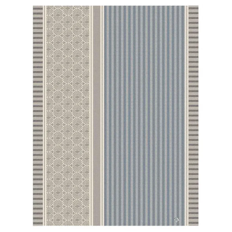 Dune Rayures Blue Tea Towel 24" x 31"