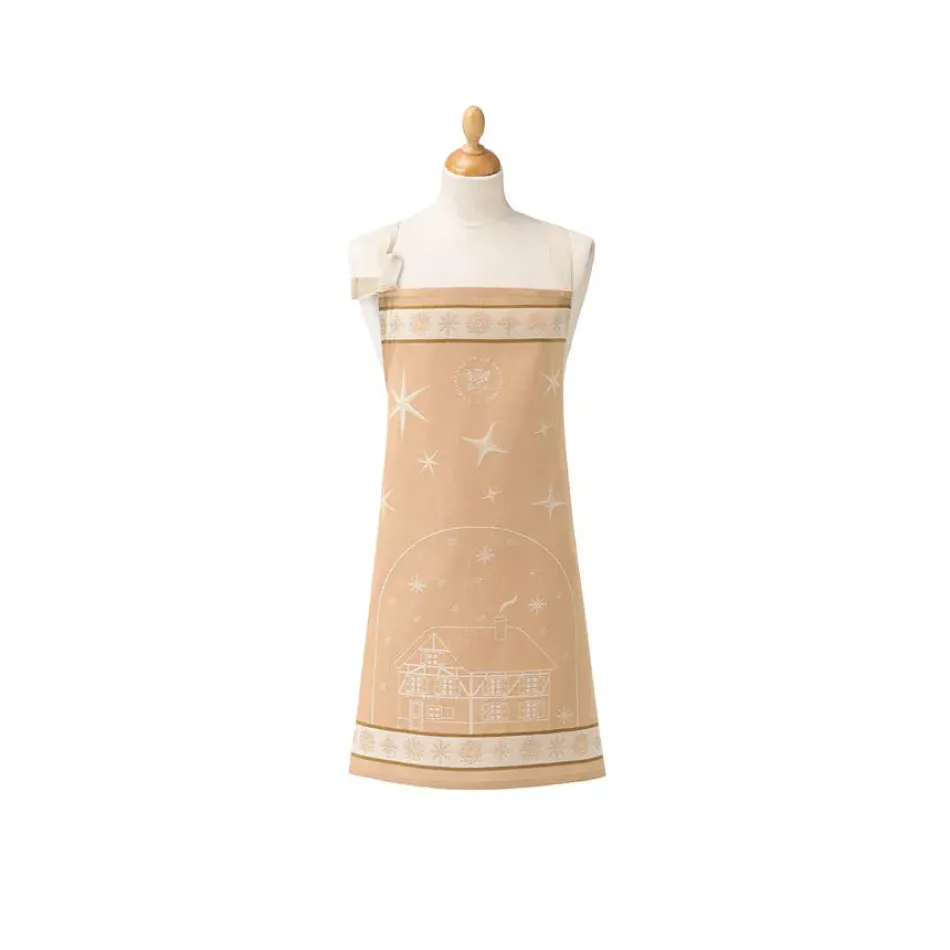 Noël Au Chalet Darkbeige Child's Apron 26" x 23"