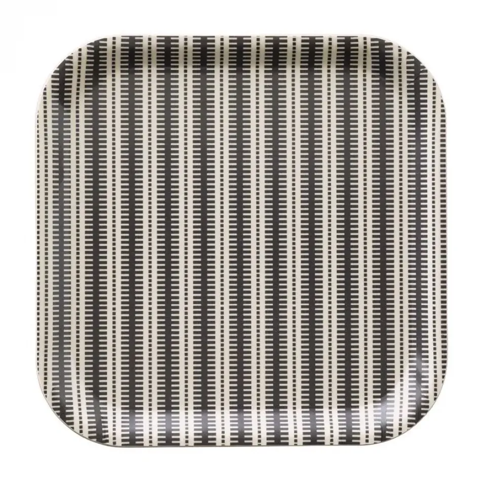 Dune Rayures Grey Tray 8" x 8"