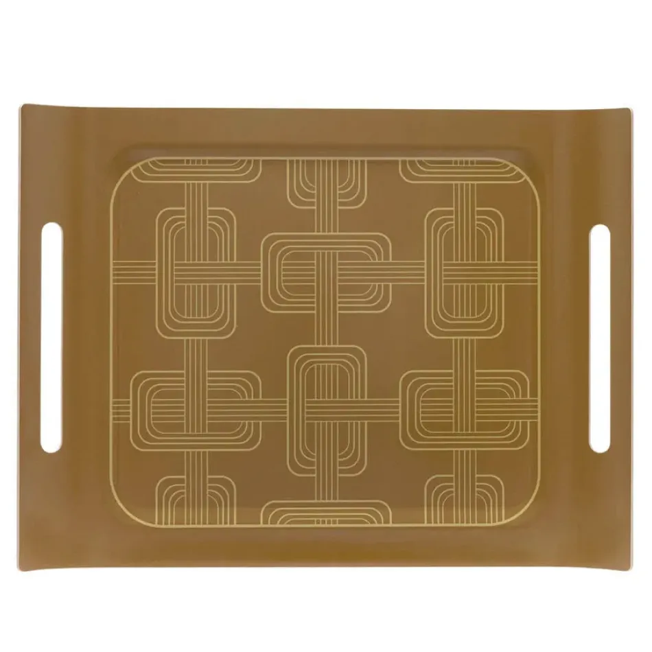 Hôtel Particulier Brown Tray 23" x 17"