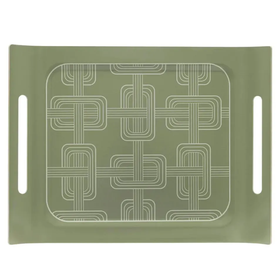 Hôtel Particulier Green Tray 23" x 17"