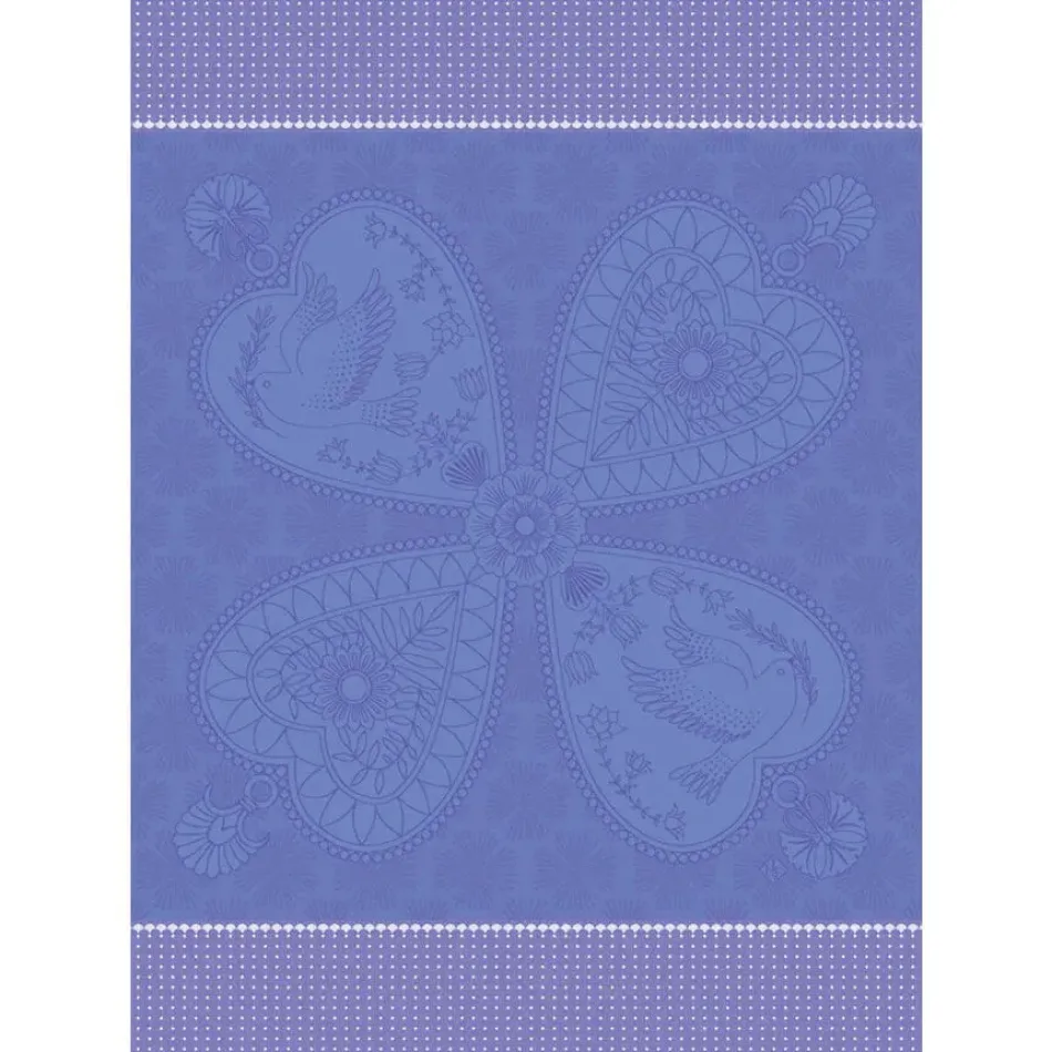 Peace & Love Blue Tea Towel 24" x 31"