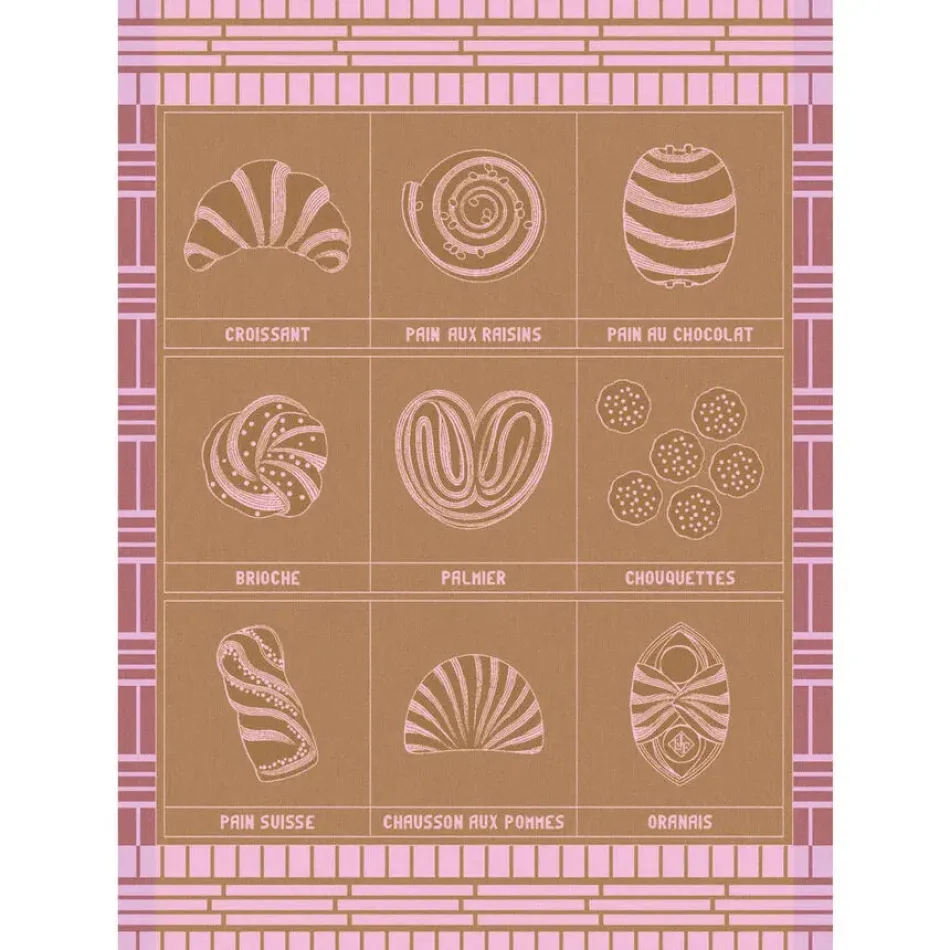 Haute Viennoiserie Orange Tea Towel 24" x 31"