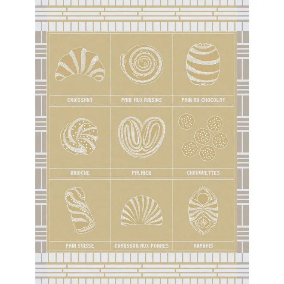 Haute Viennoiserie Beige Tea Towel 24" x 31"
