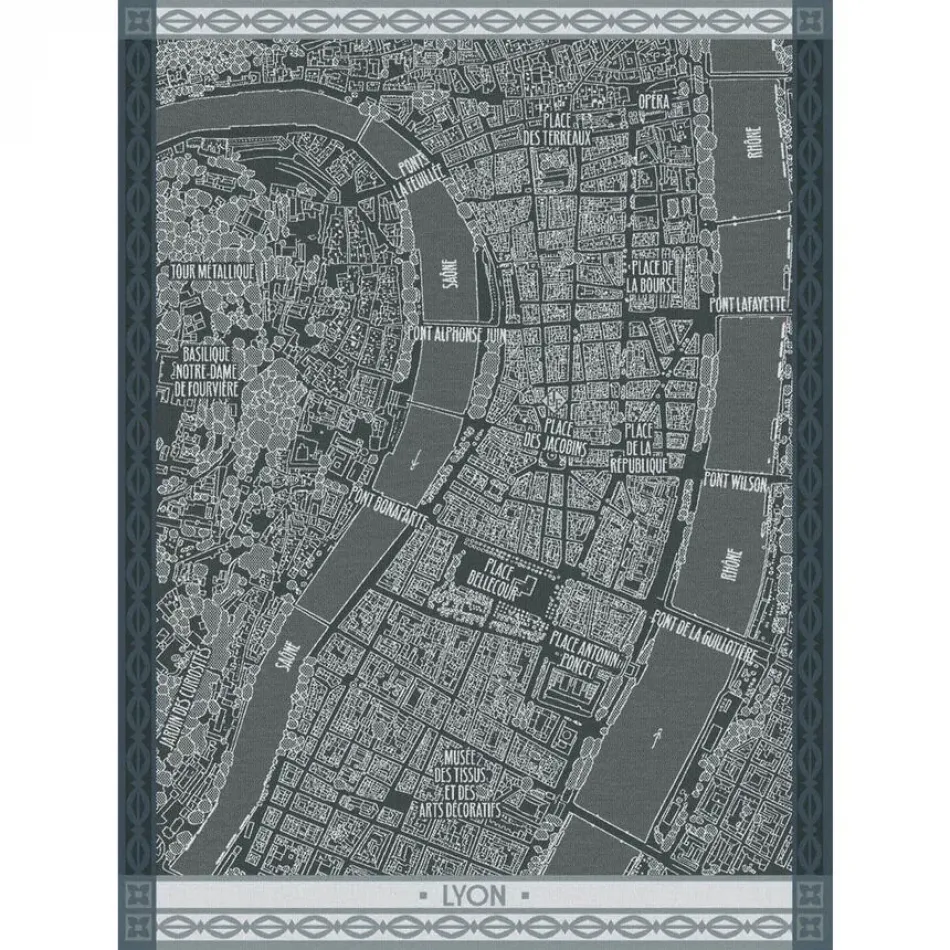 A Vol D'Oiseau Black Tea Towel 24" x 31"