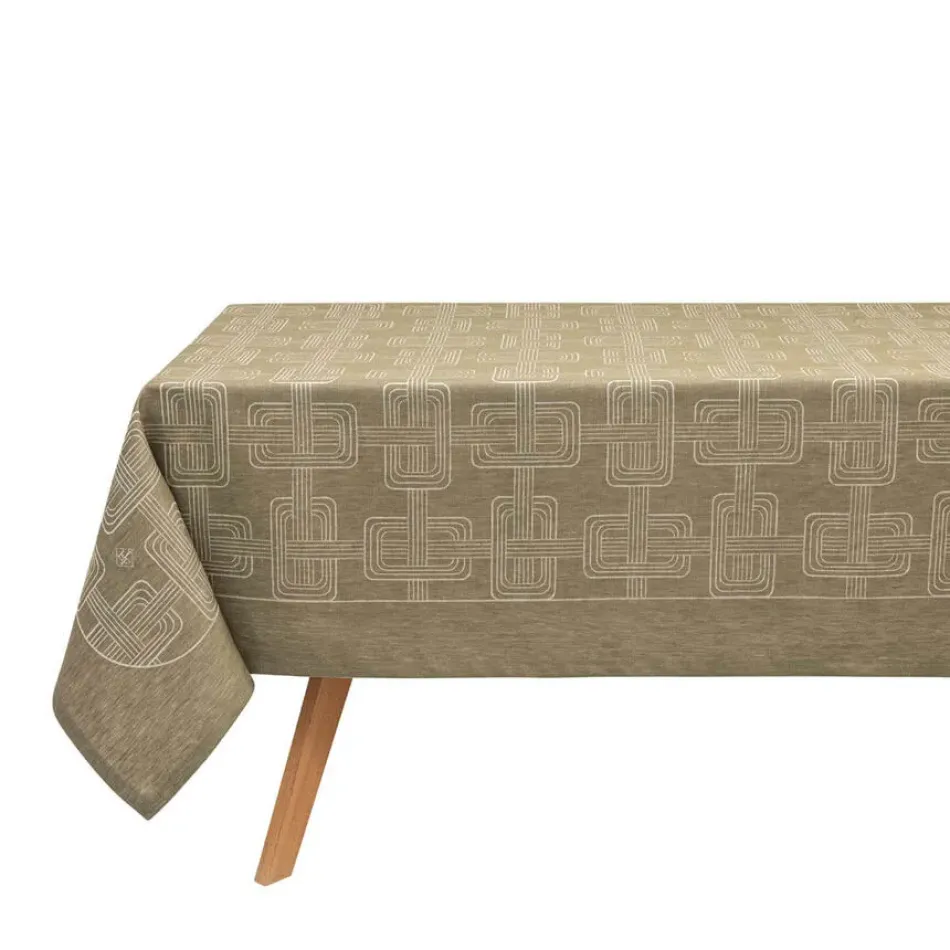 Hôtel Particulier Green Tablecloth 69" x 69"