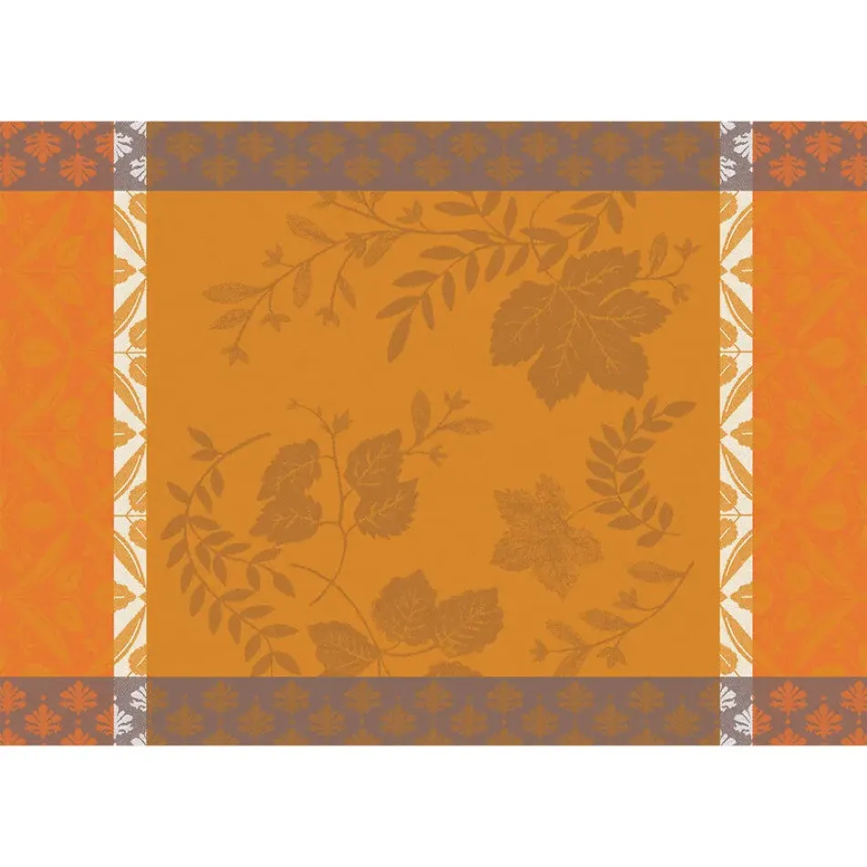Manor Lane Enduit Orange Coated Placemat 20" x 14"