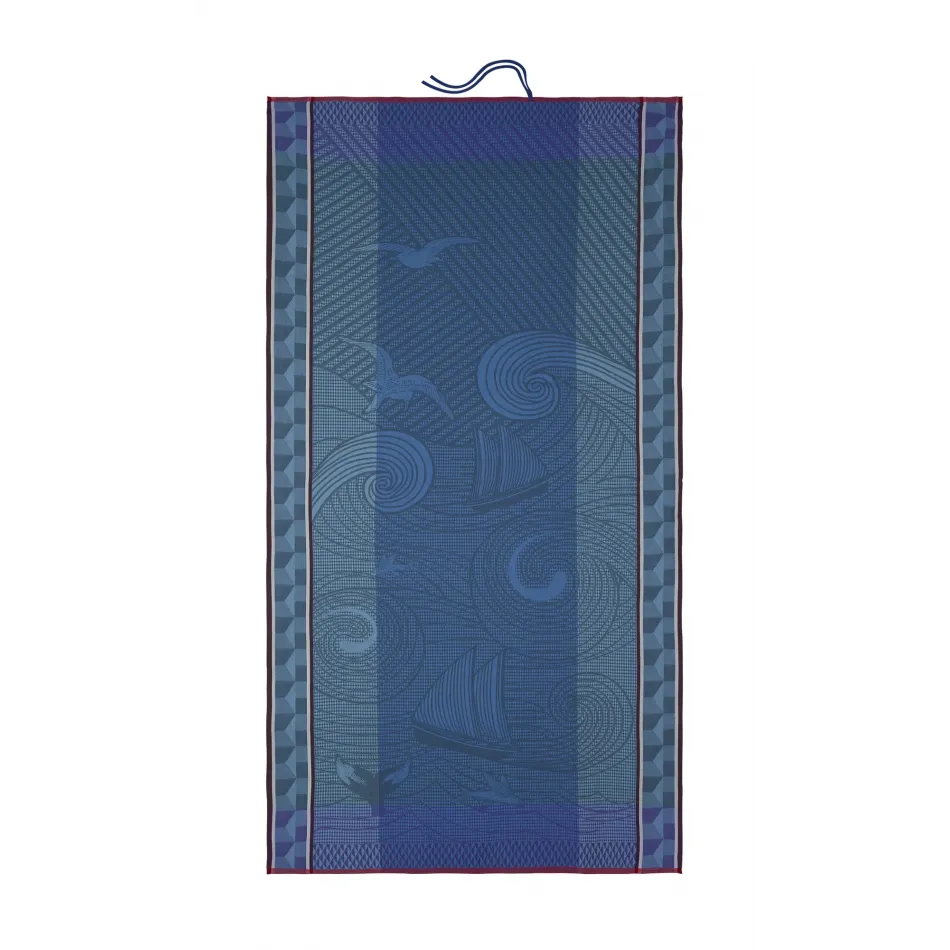 Baignade A Socoa Blue Beach Towel 39" x 79"