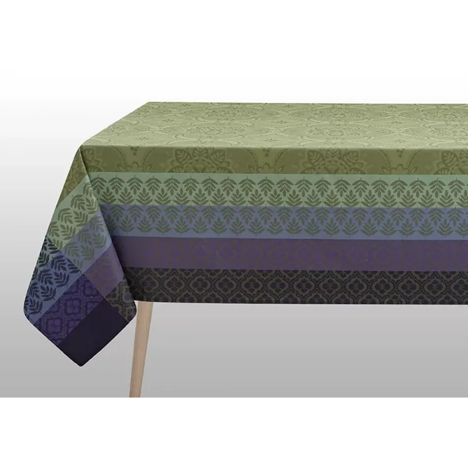 Bastide Olive Coated Tablecloth 69" x 126"