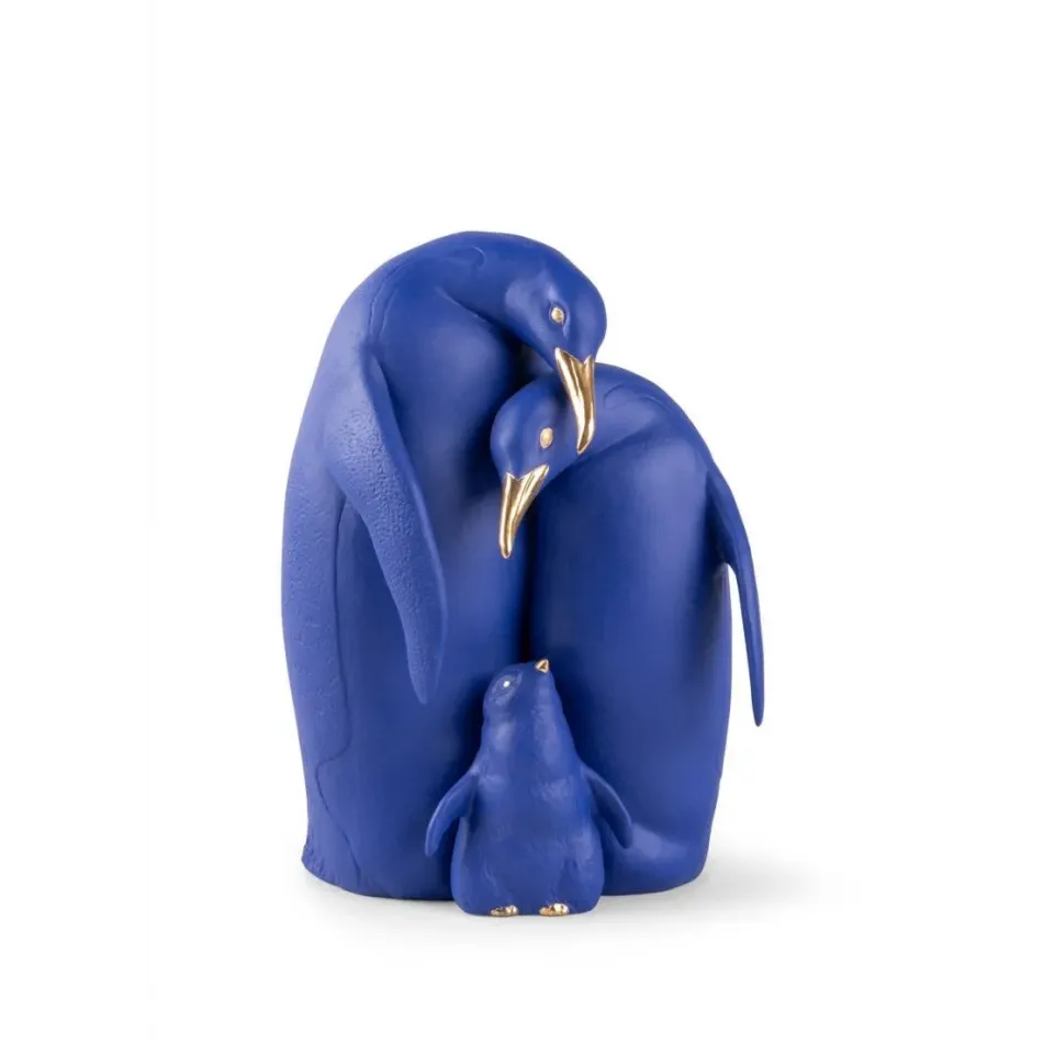 Penguin Family (Blue - Gold)