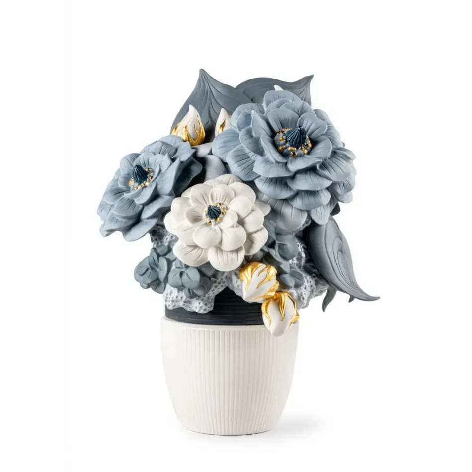 Vase With Flowers (Blue)