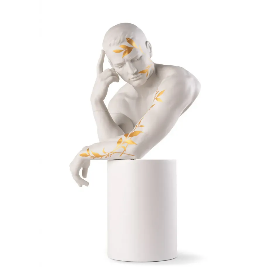 Reflections of Nature White-Gold Him Sculpture