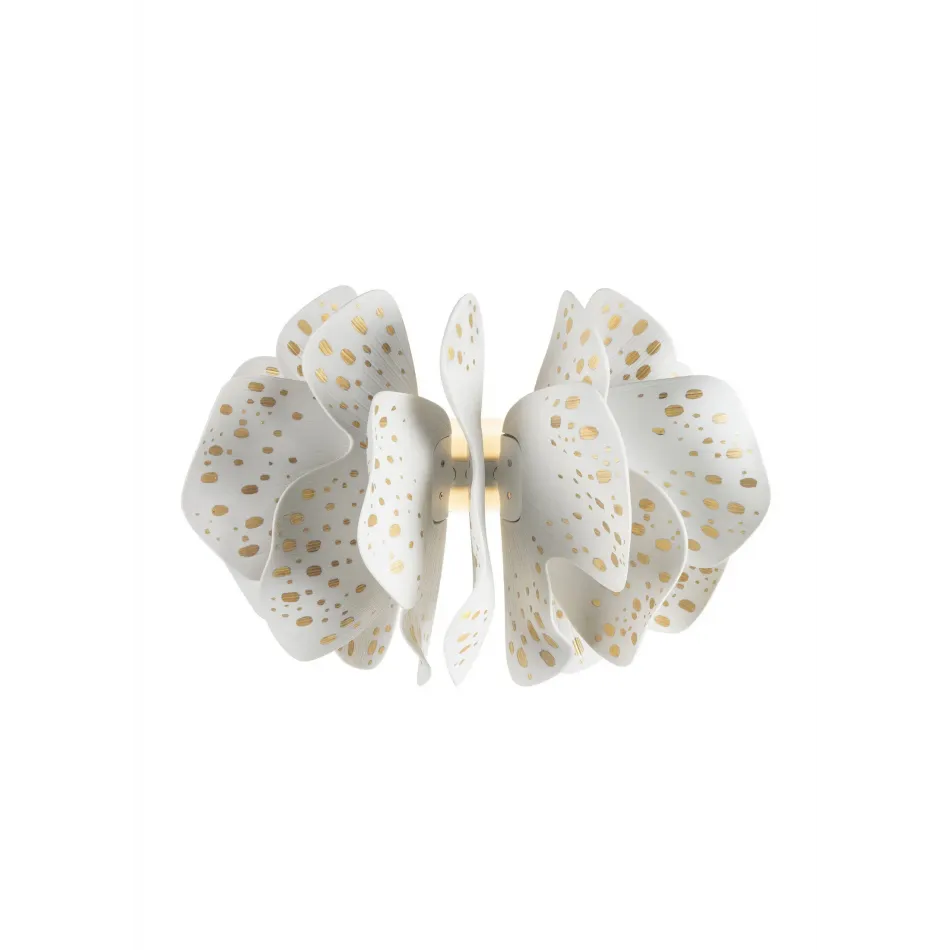 Nightbloom White & Gold Wall Sconce (Special Order)