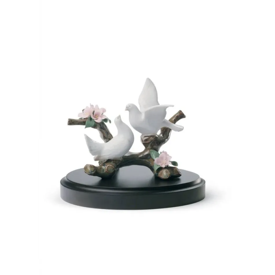 Doves On A Cherry Tree