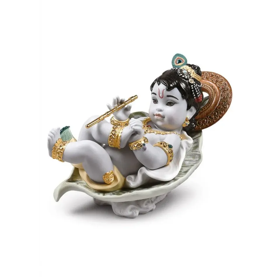Krishna On Leaf
